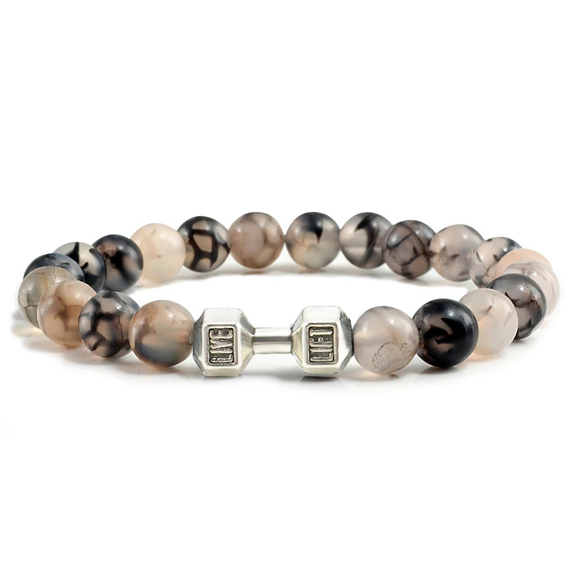 Bracelet en Pierre Volcanique Naturelle