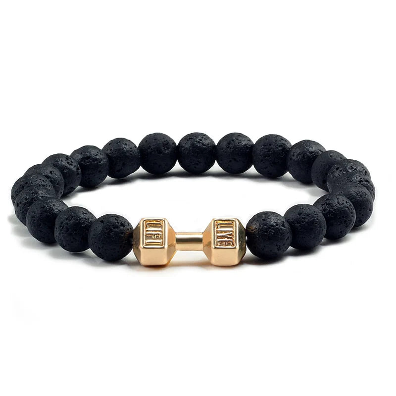 Bracelet en Pierre Volcanique Naturelle