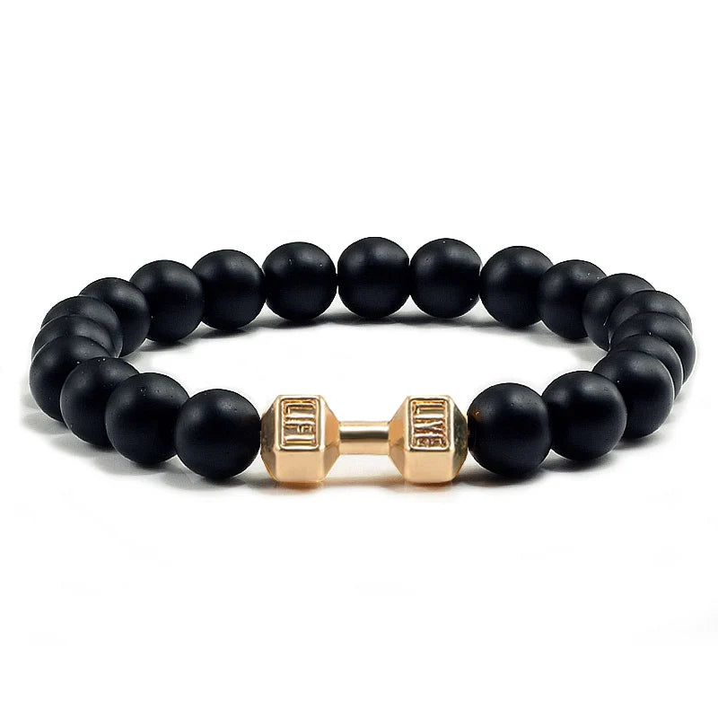 Bracelet en Pierre Volcanique Naturelle