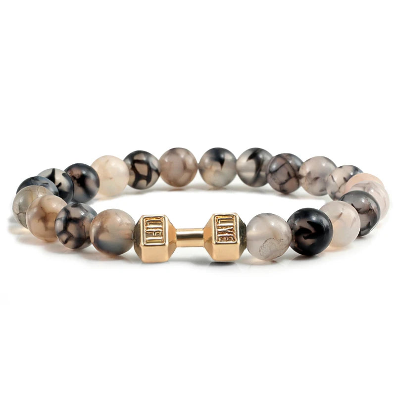Bracelet en Pierre Volcanique Naturelle
