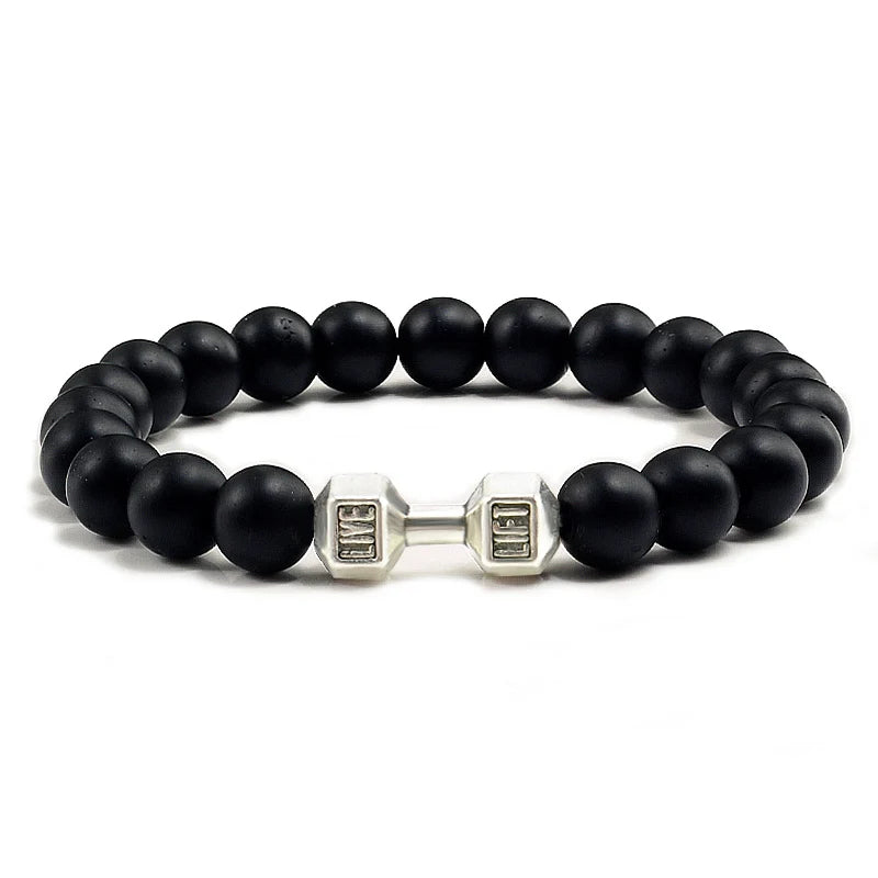 Bracelet en Pierre Volcanique Naturelle