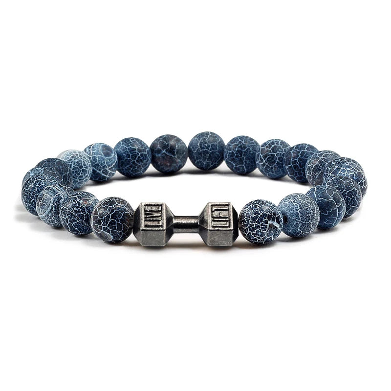Bracelet en Pierre Volcanique Naturelle
