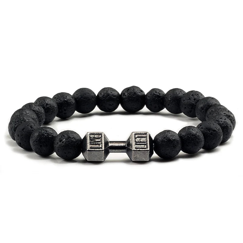 Bracelet en Pierre Volcanique Naturelle