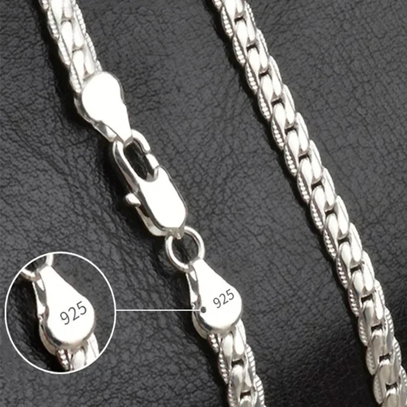 Collier Chaîne Argentée 6 mm