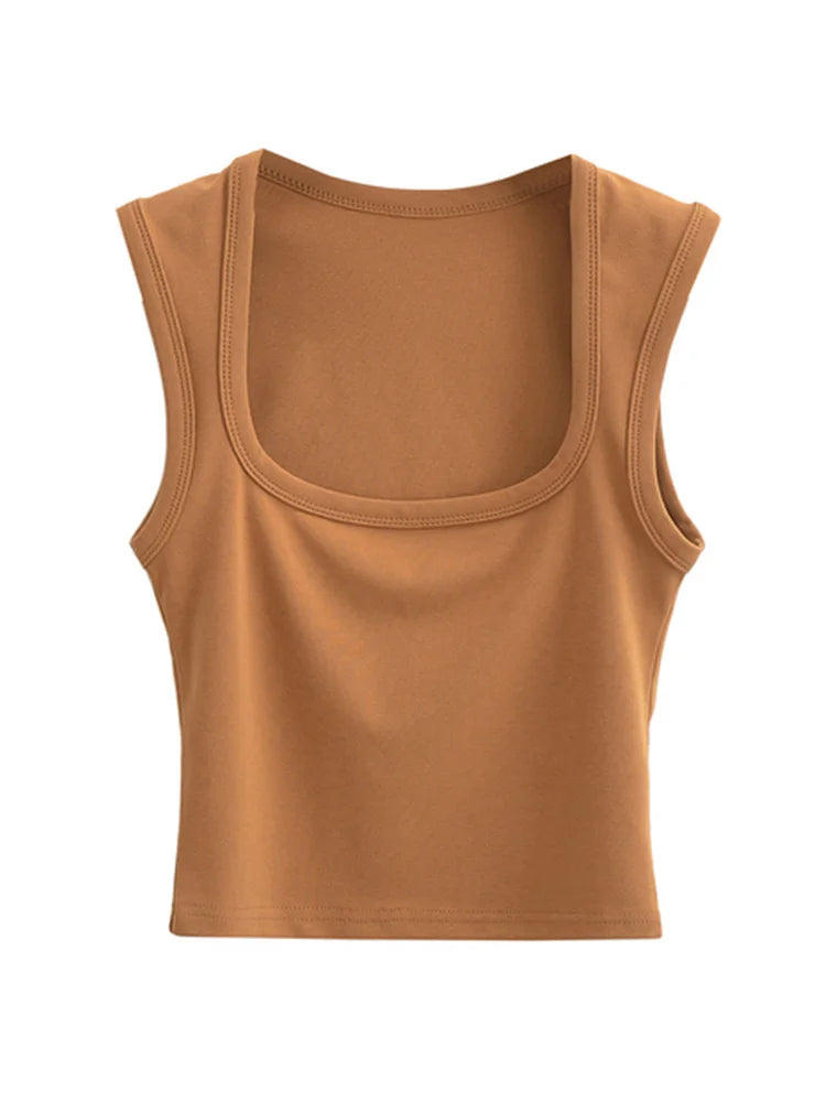 Top Col Carré Femme