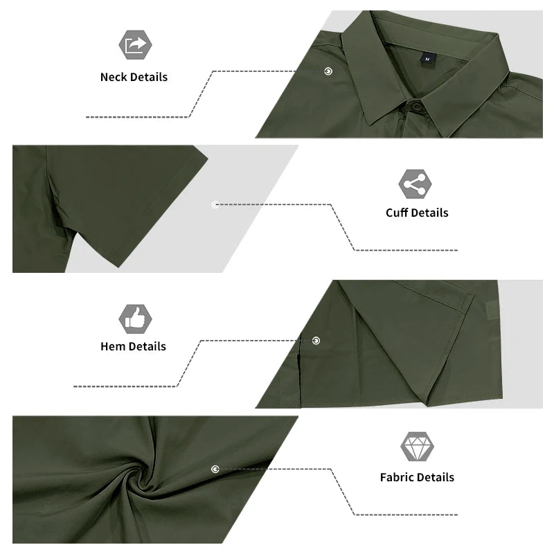 Chemise de Travail Homme – Manches Courtes à Double Poche