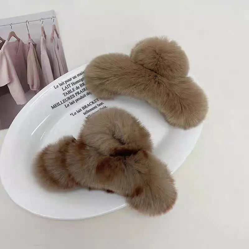 Pince à Cheveux en Peluche Douce