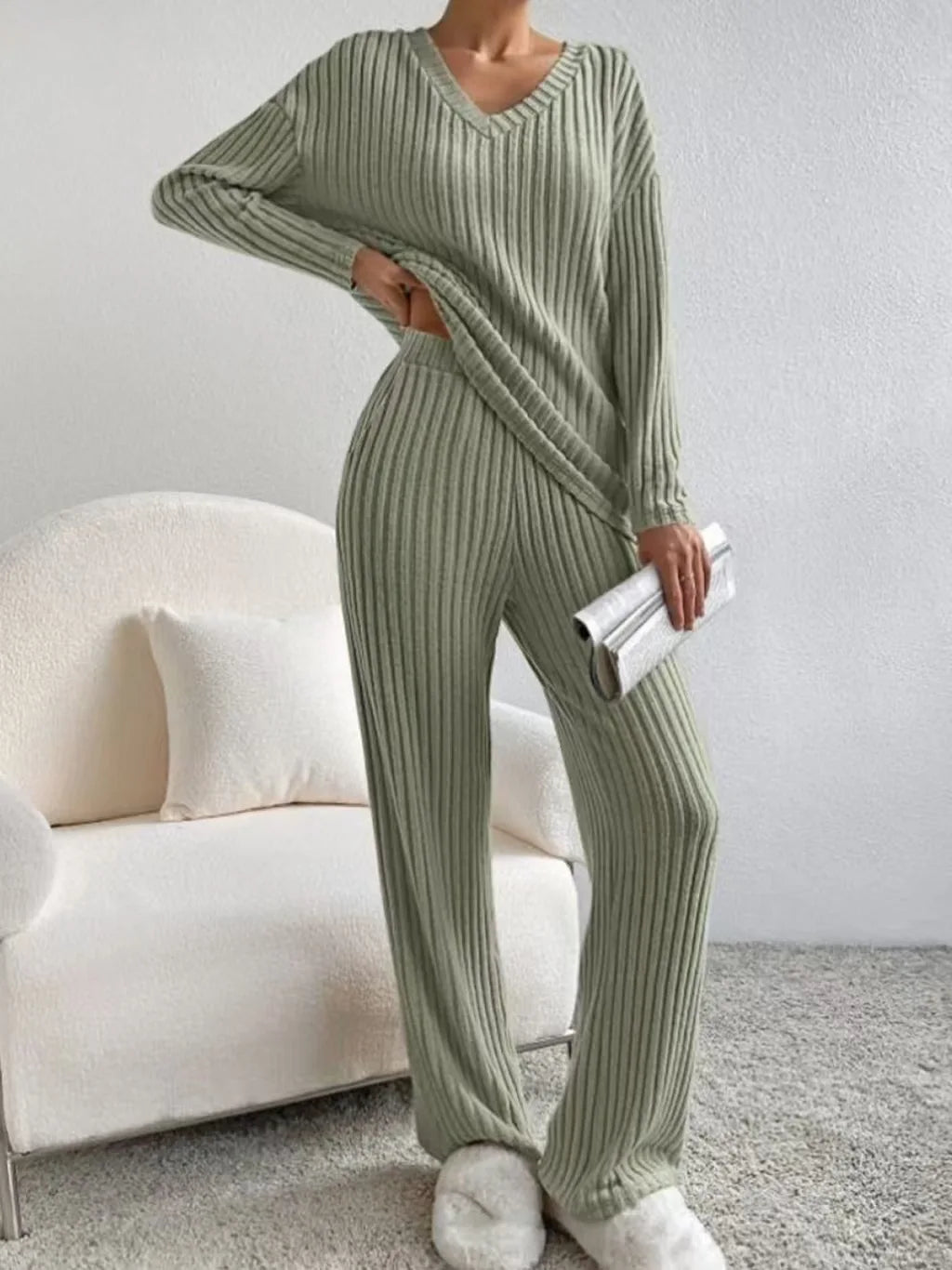 Ensemble Femme Confort – Haut à Manches Longues & Pantalon  Description