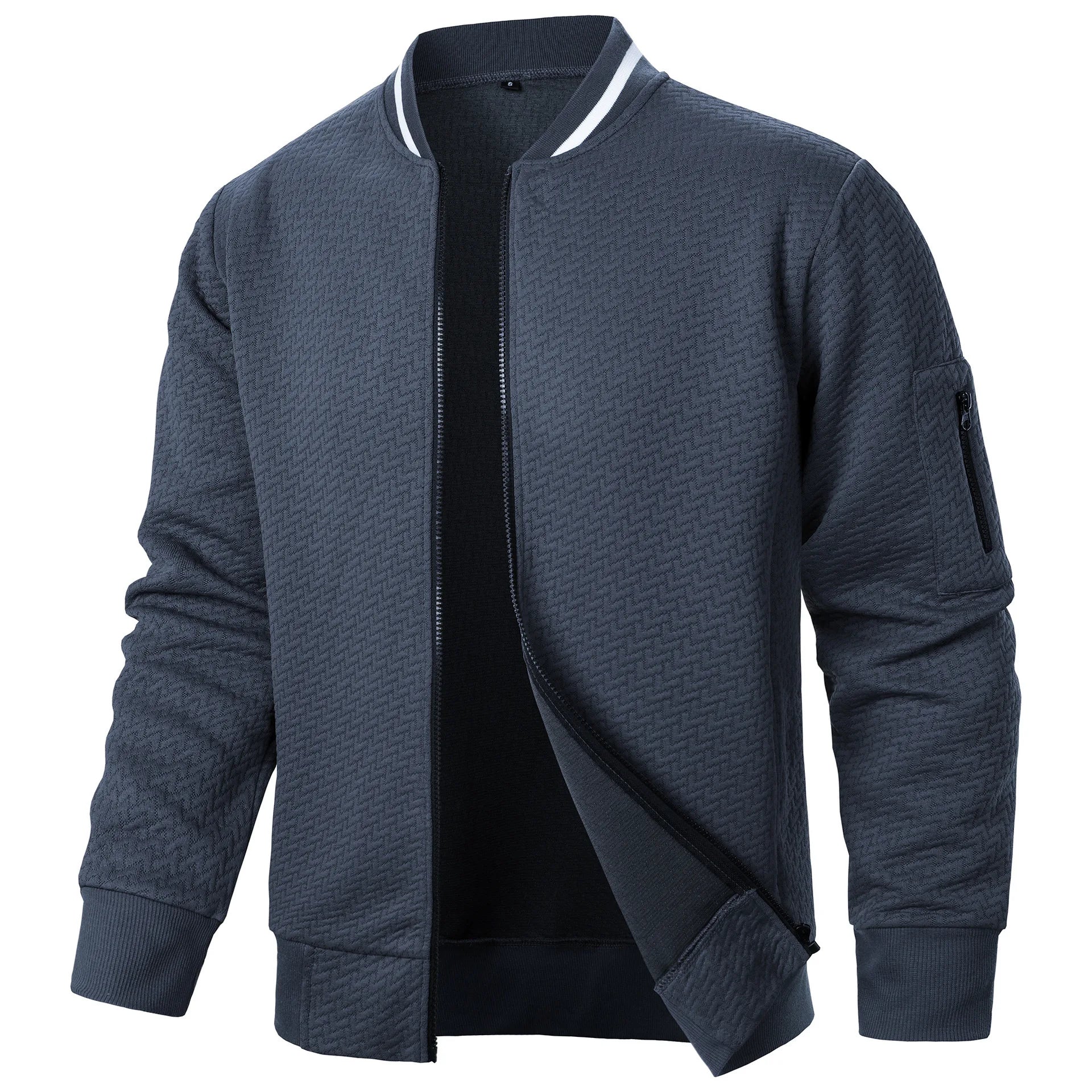 Veste Sweat Zippée Homme à Col Montant