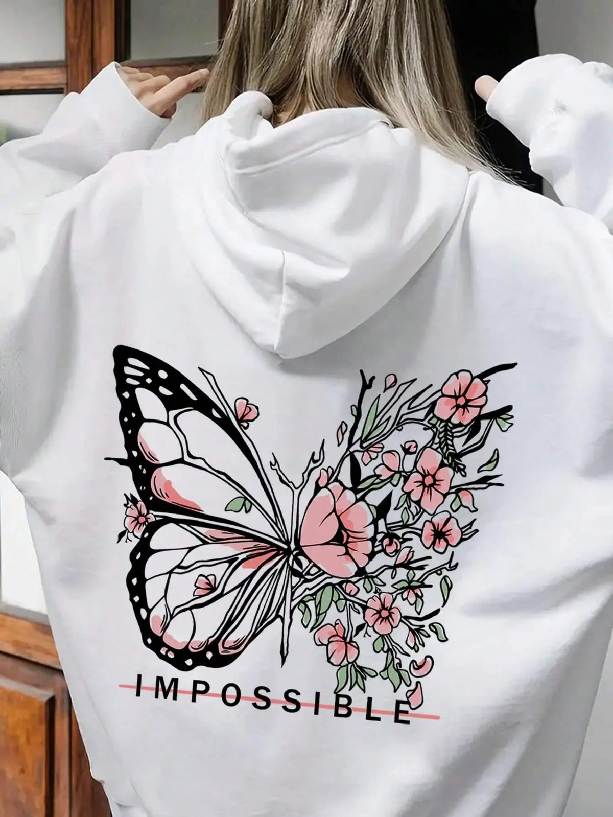 Sweat Femme Imprimé Papillon – Style Casual