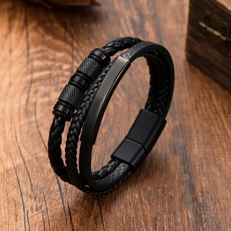 Bracelet Classique en Cuir pour Homme