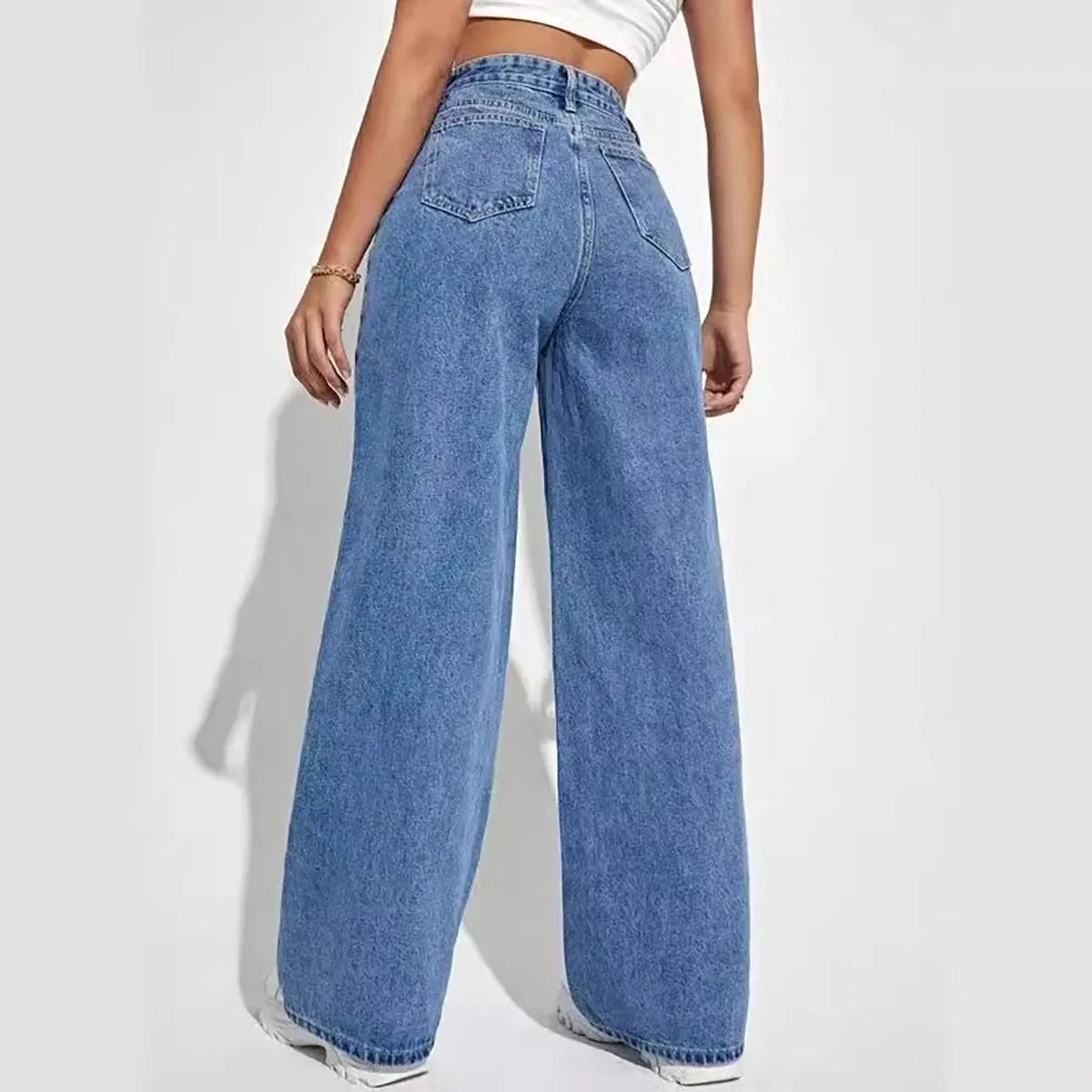 Jean Rétro Femme Coupe Large