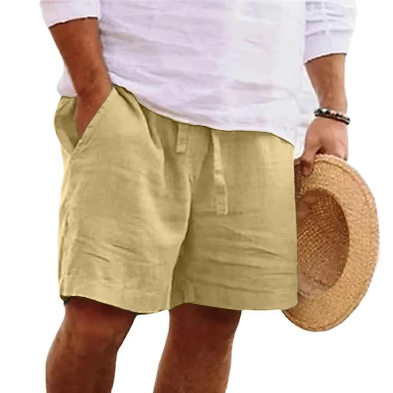 Short en coton uni homme