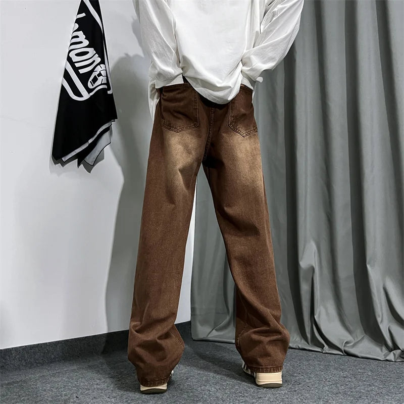 Jean BAGGY  Large Vintage Homme Marron