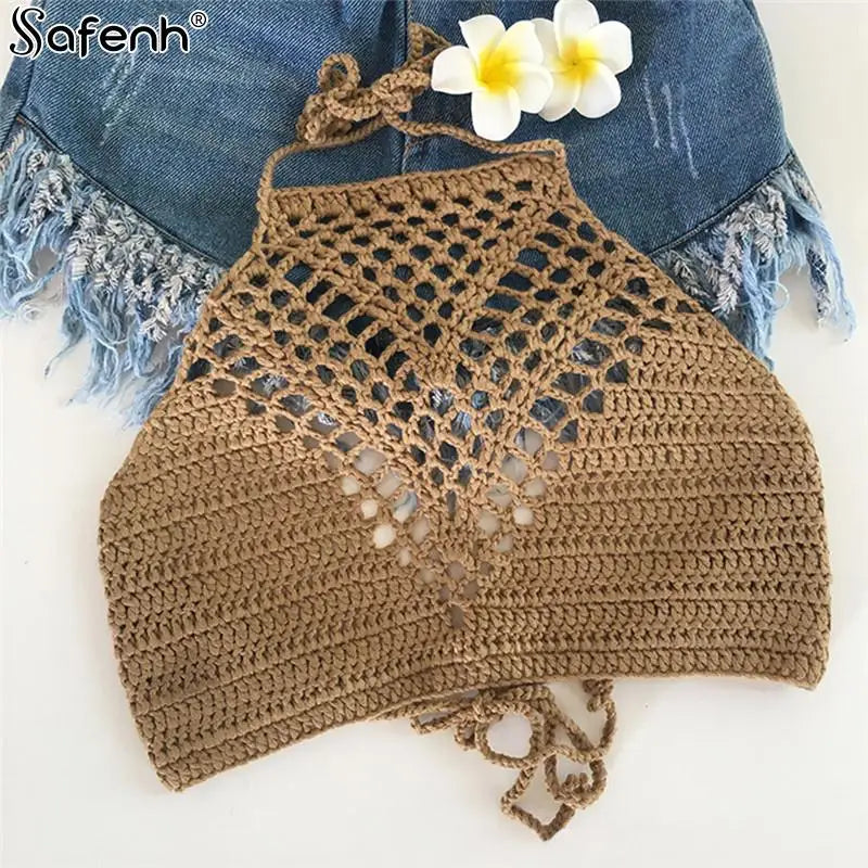 Crop Top Fleuri tricoté - Femme