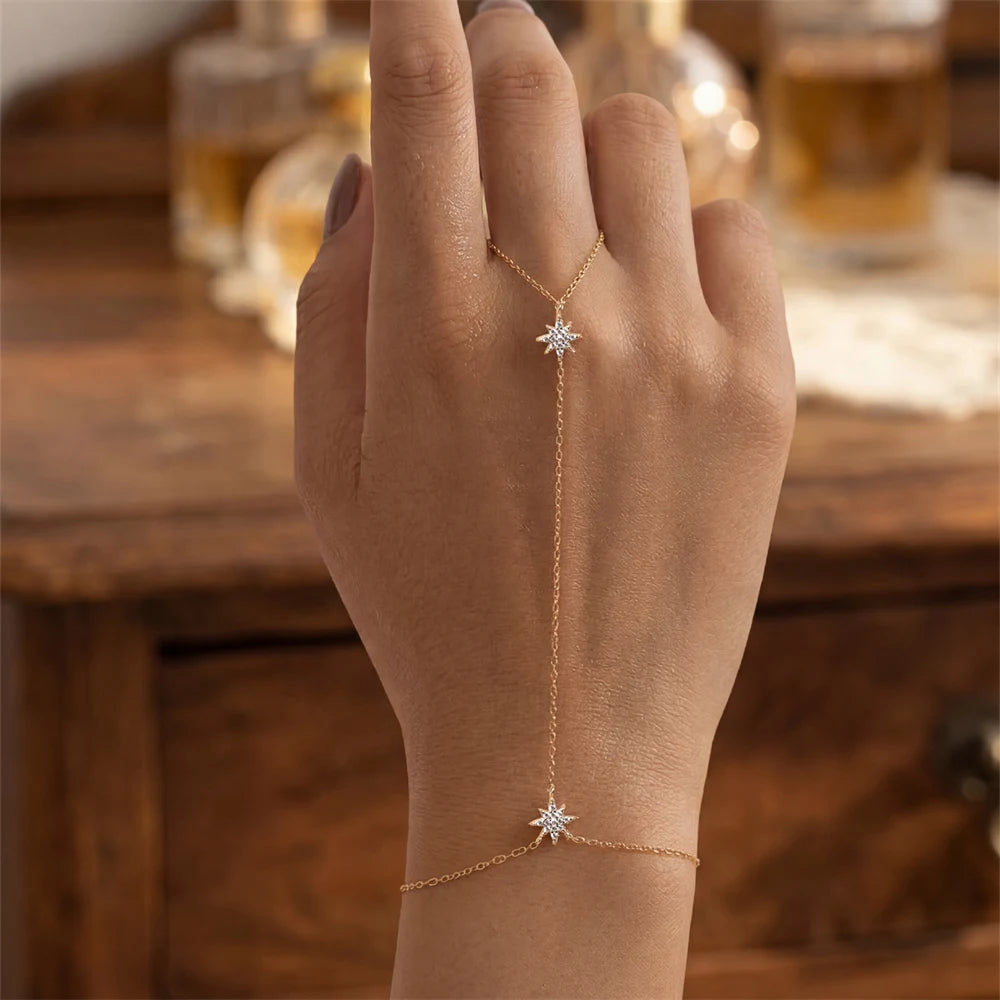 Bracelet Femme Cœur & Étoile en Argent 925