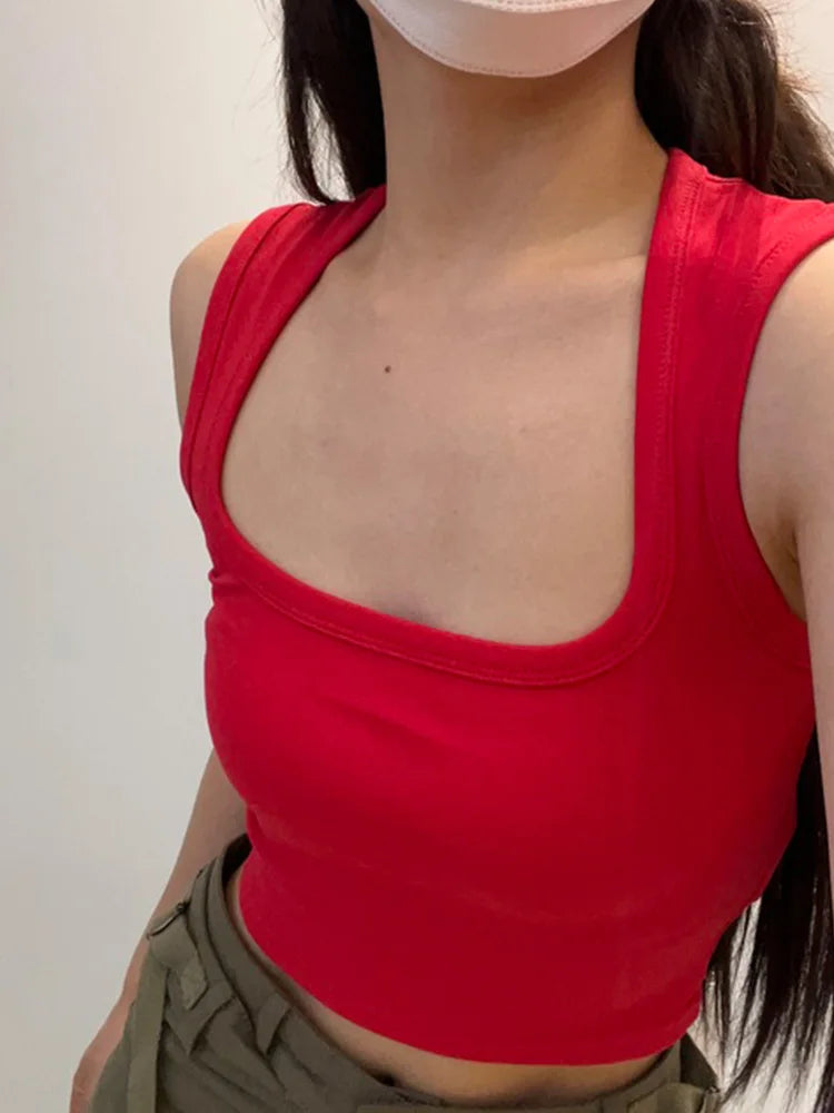 Top Col Carré Femme