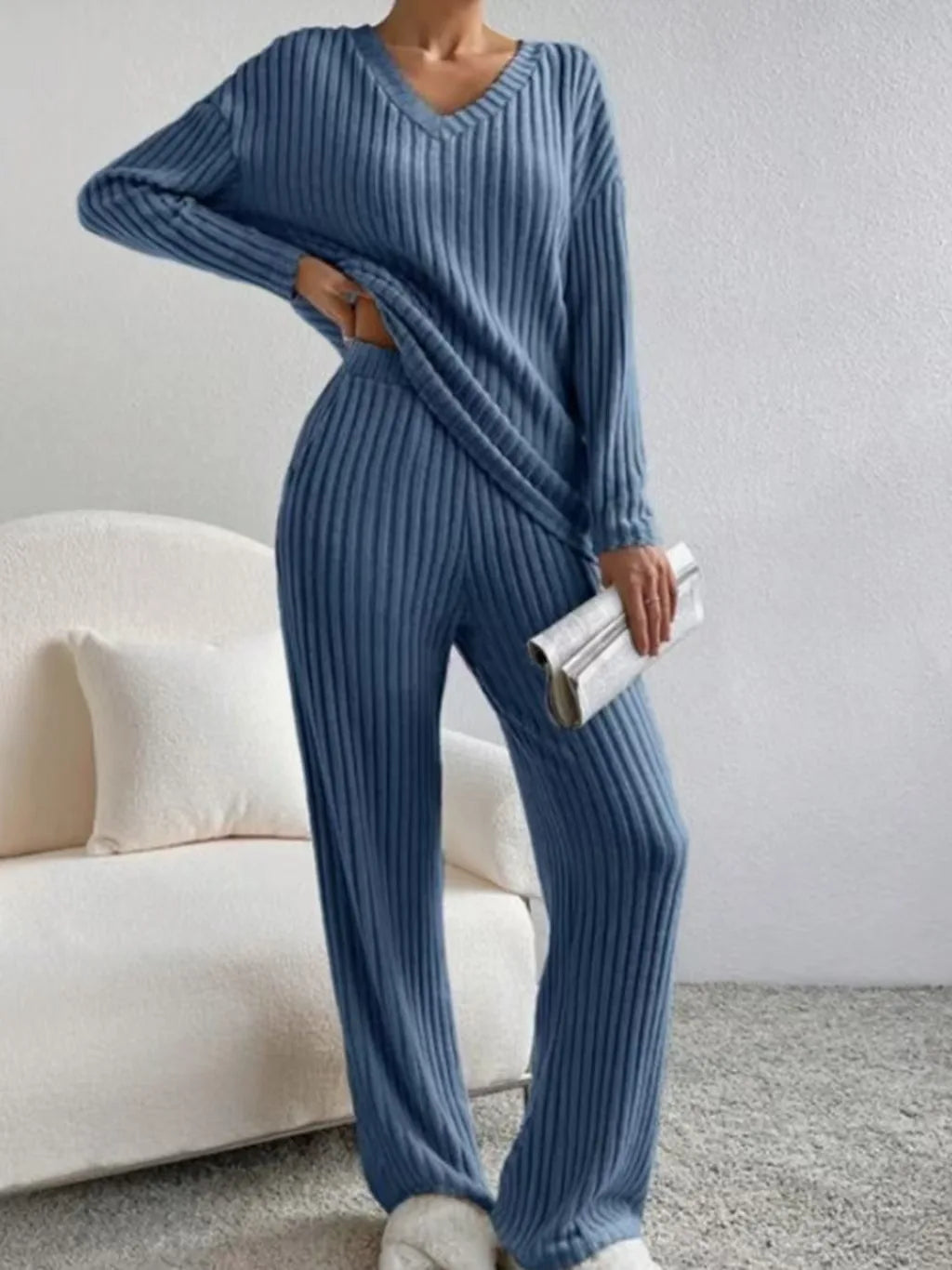 Ensemble Femme Confort – Haut à Manches Longues & Pantalon  Description