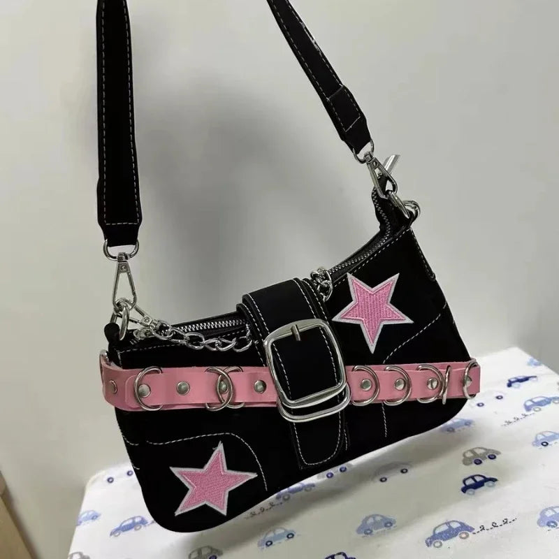 Sac à Main Femme Y2K à Motif Étoiles