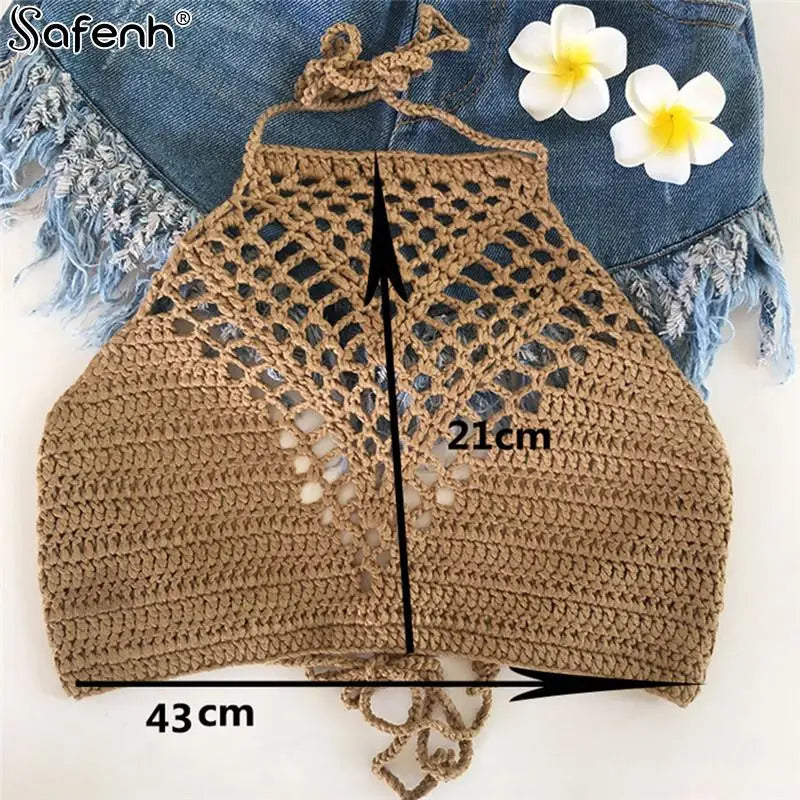 Crop Top Fleuri tricoté - Femme