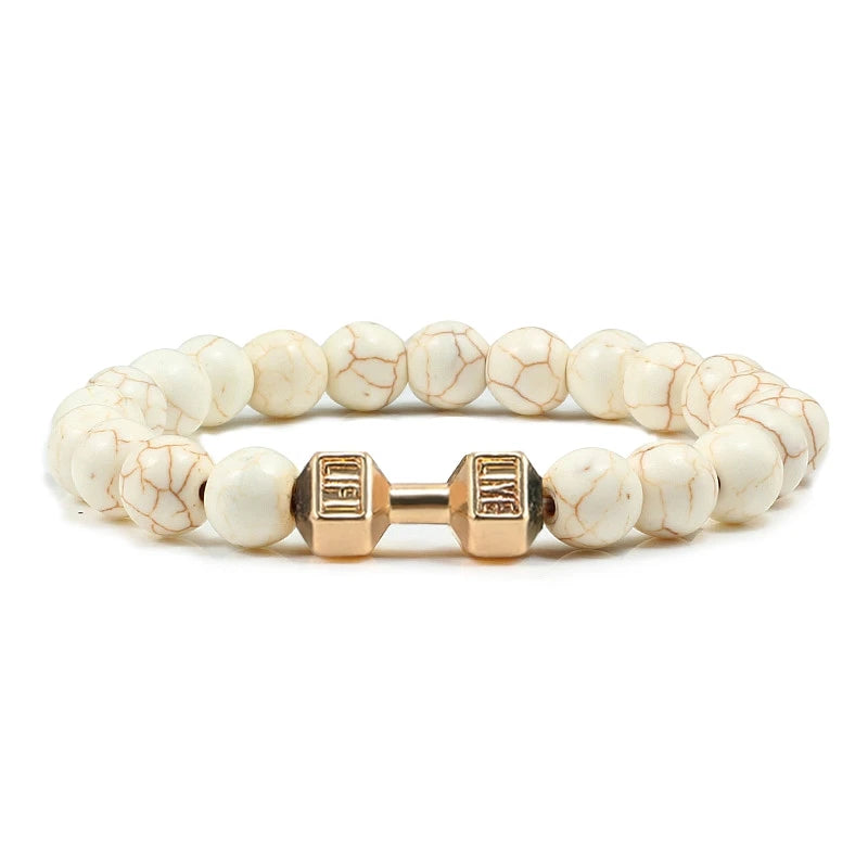 Bracelet en Pierre Volcanique Naturelle