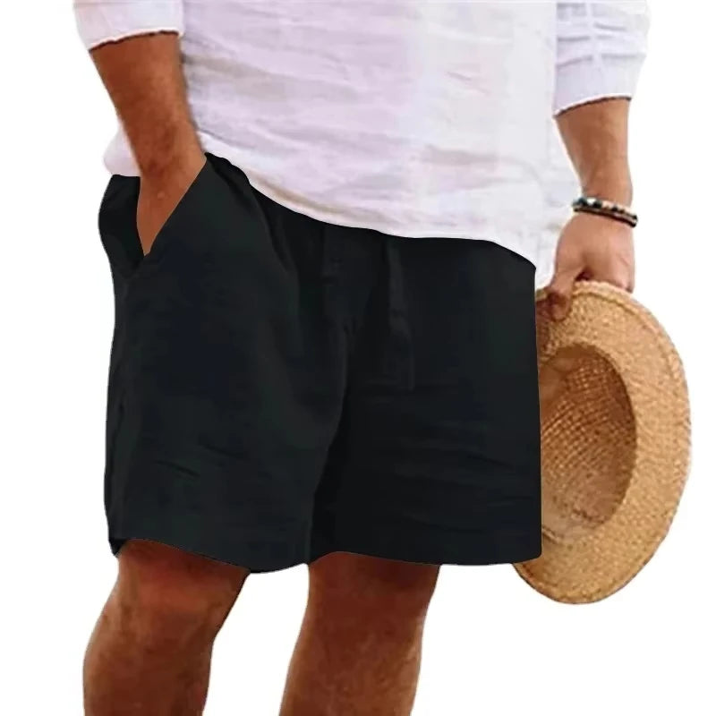 Short en coton uni homme