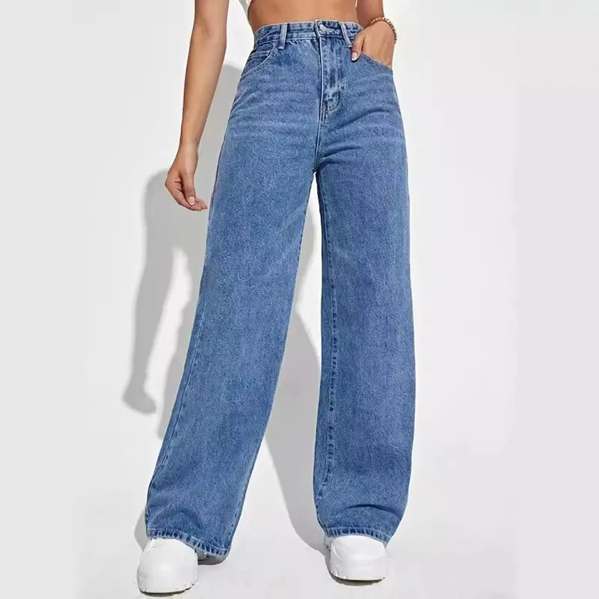 Jean Rétro Femme Coupe Large