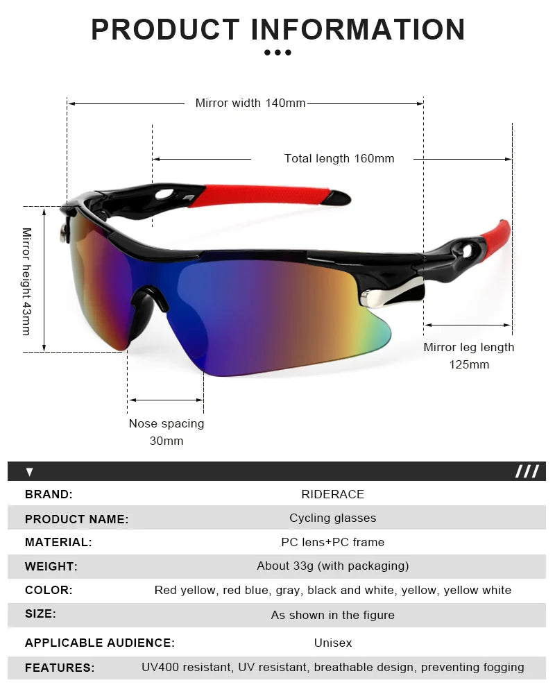 Lunettes de Soleil Sportives pour Homme