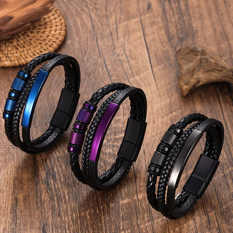 Bracelet Classique en Cuir pour Homme