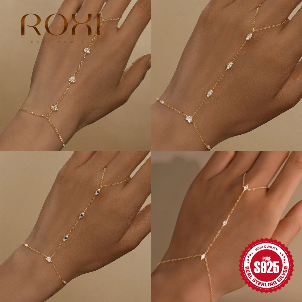 Bracelet Femme Cœur & Étoile en Argent 925