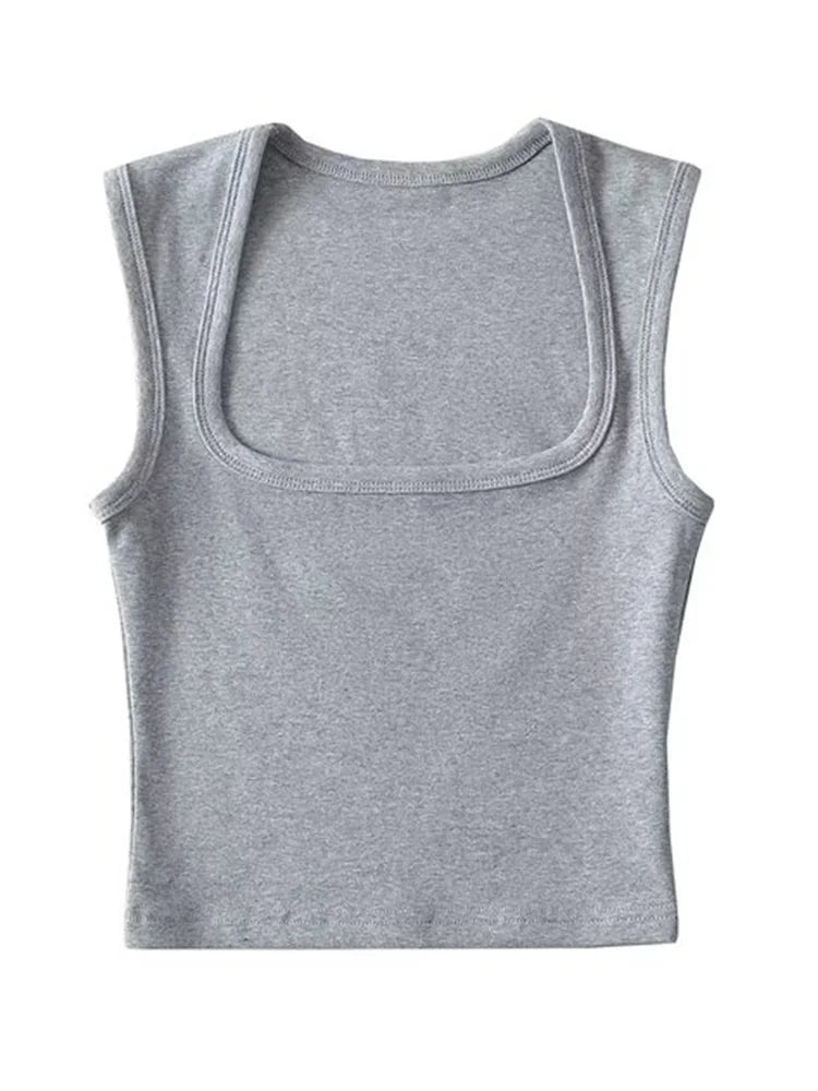 Top Col Carré Femme