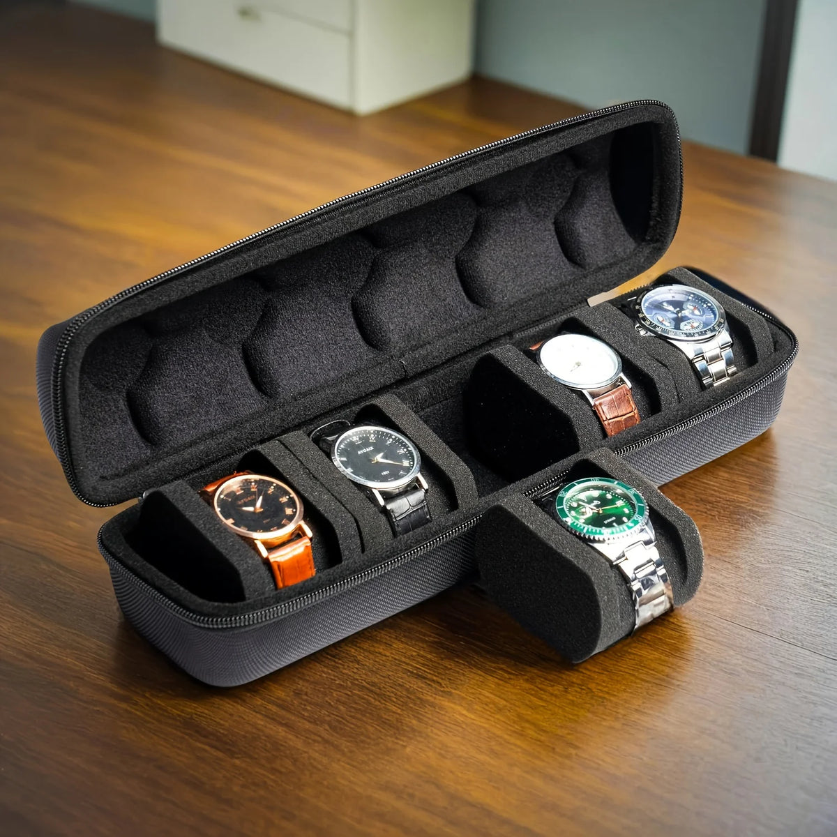 Boîte de Rangement pour Montres avec Couvercle