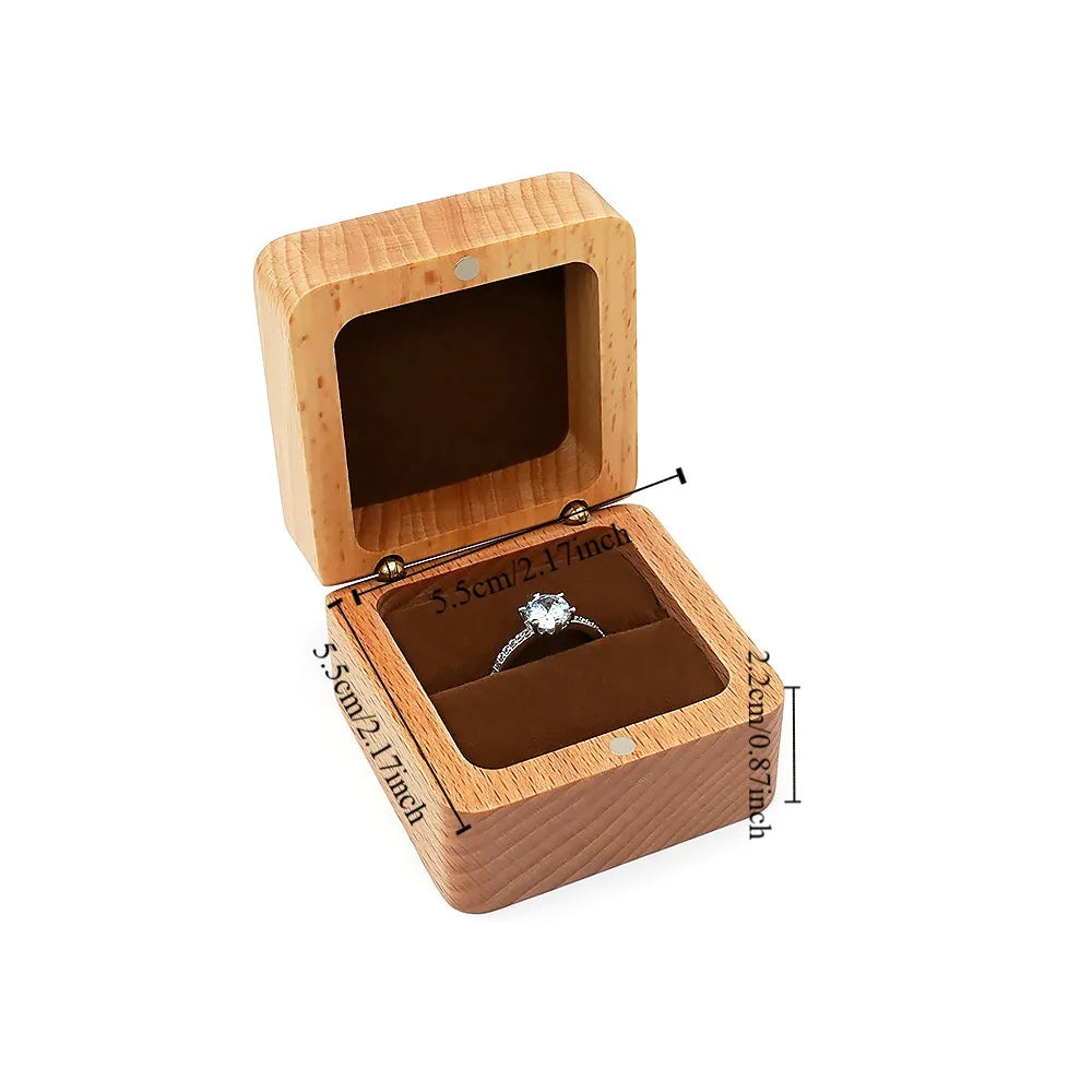 Boîte à Bijoux en Bois et Velours