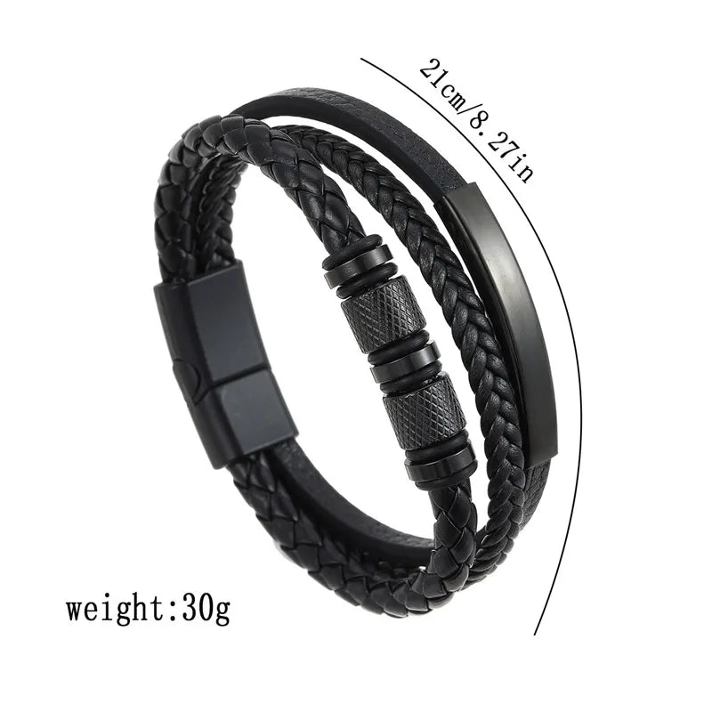 Bracelet Classique en Cuir pour Homme