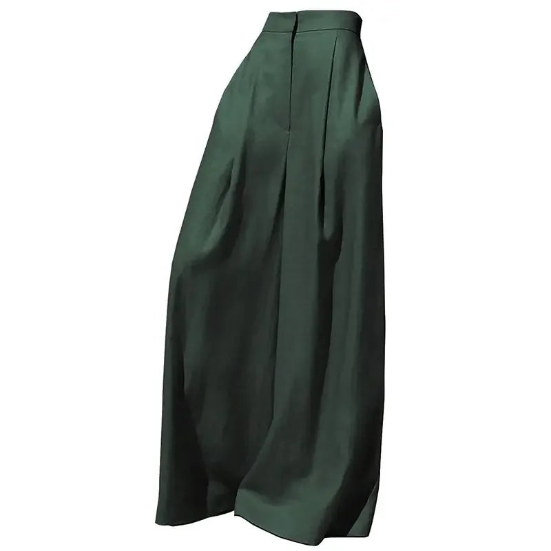 Pantalon Fluide Taille Haute Femme