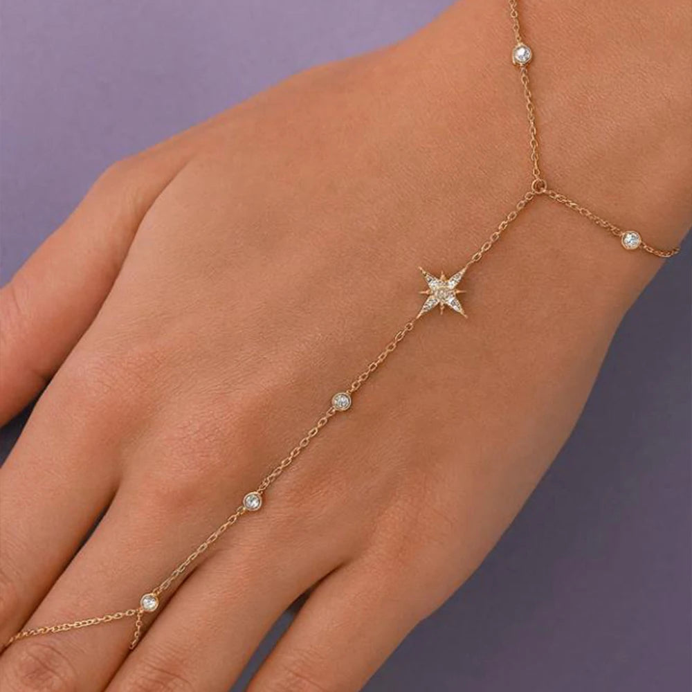Bracelet Femme Cœur & Étoile en Argent 925