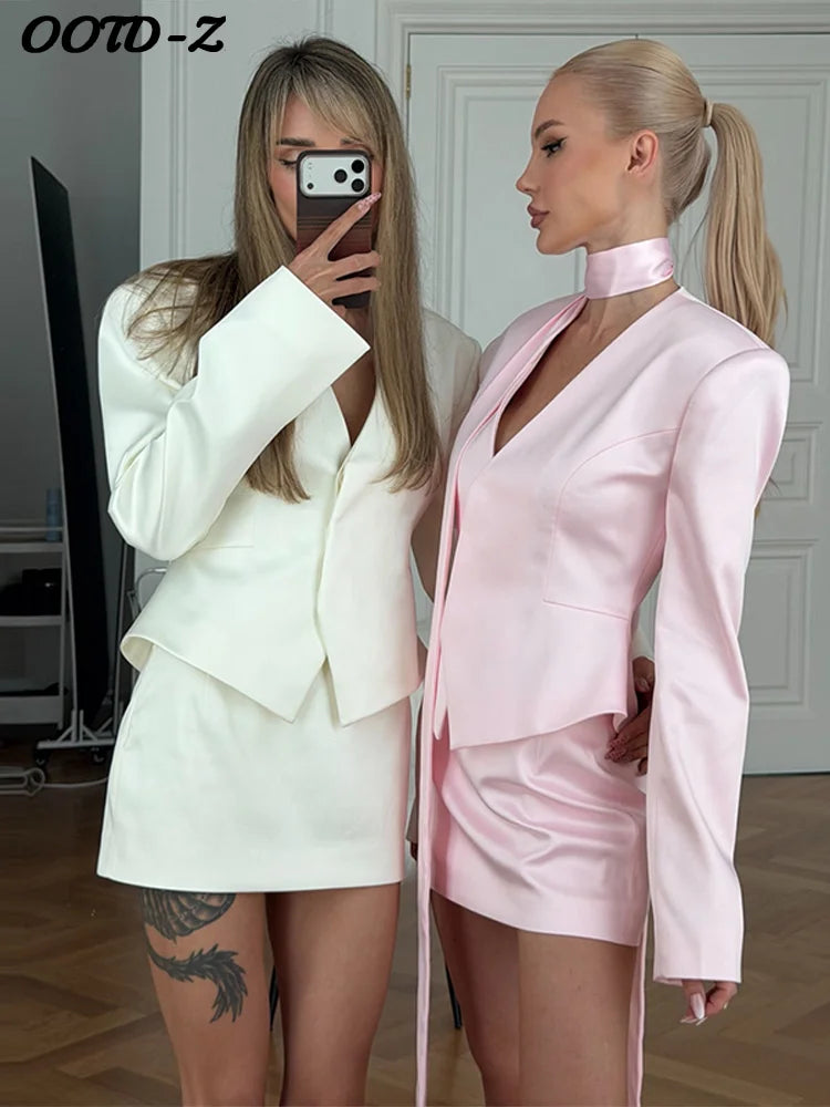 Ensemble Jupe & Blazer Femme Élégant