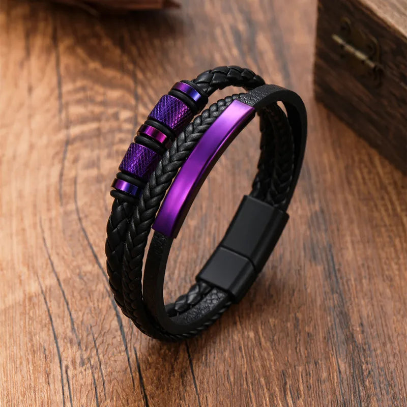 Bracelet Classique en Cuir pour Homme