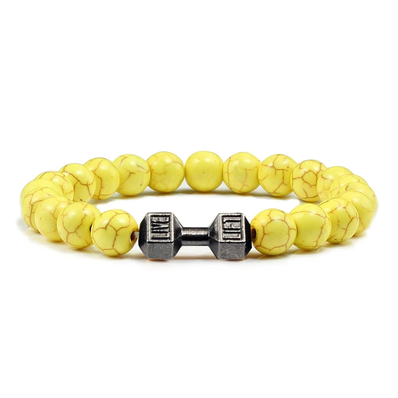 Bracelet en Pierre Volcanique Naturelle