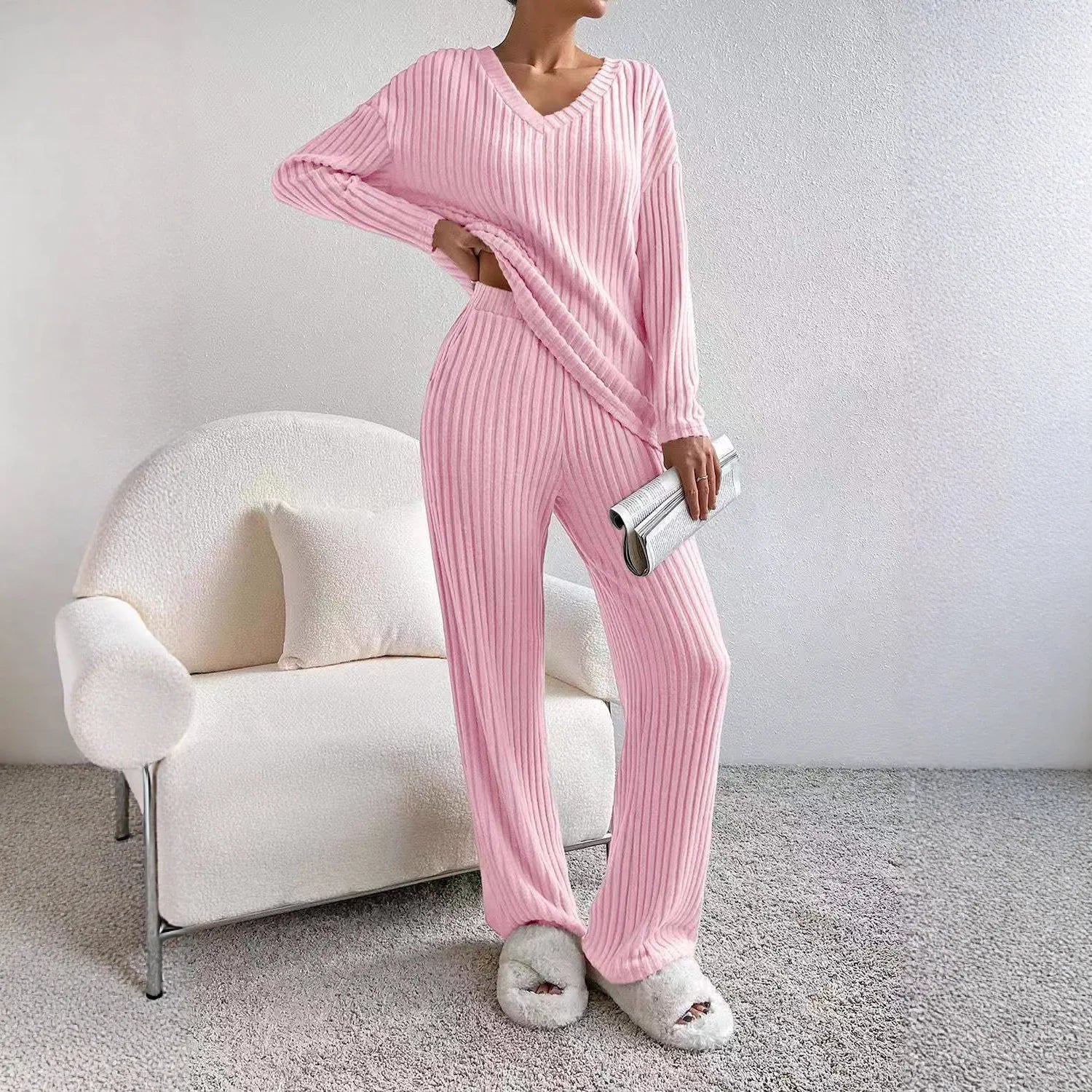 Ensemble Femme Confort – Haut à Manches Longues & Pantalon  Description