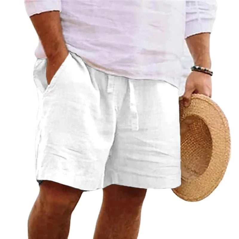 Short en coton uni homme