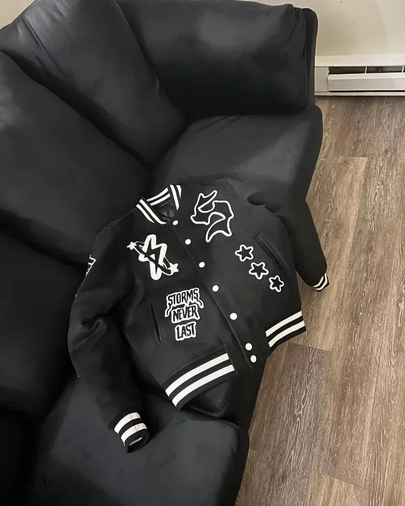Veste Brodée Style Américain Homme