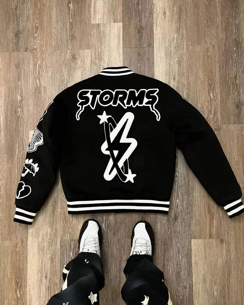 Veste Brodée Style Américain Homme