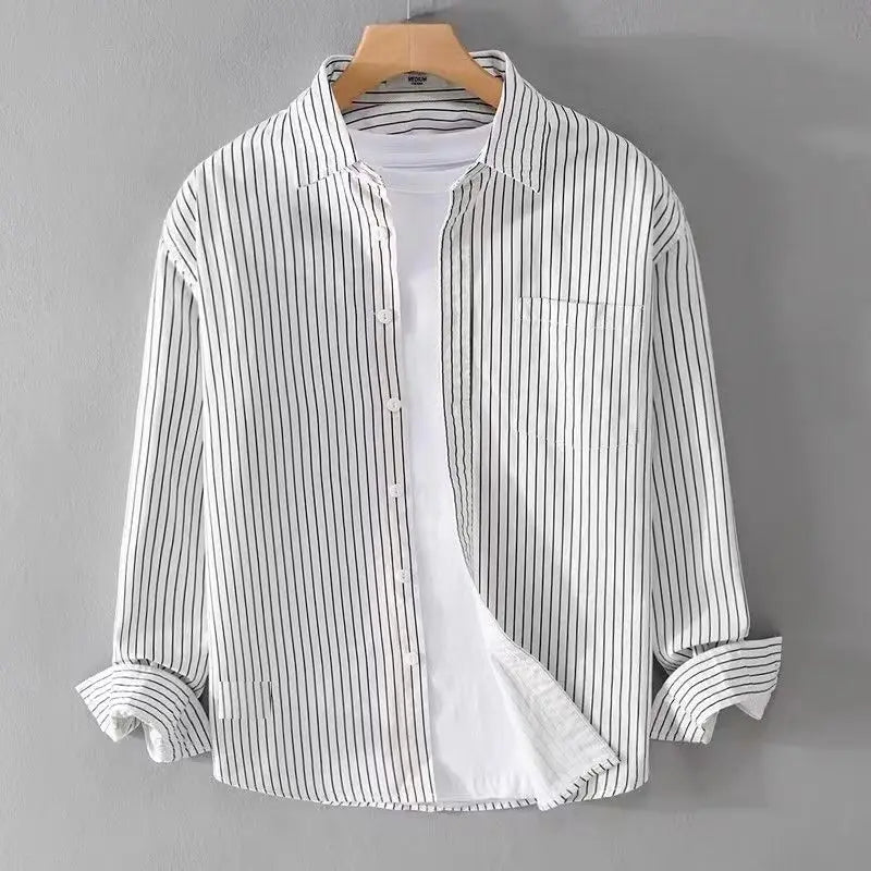 Chemise Rayée Japonaise Homme – Manches Longues
