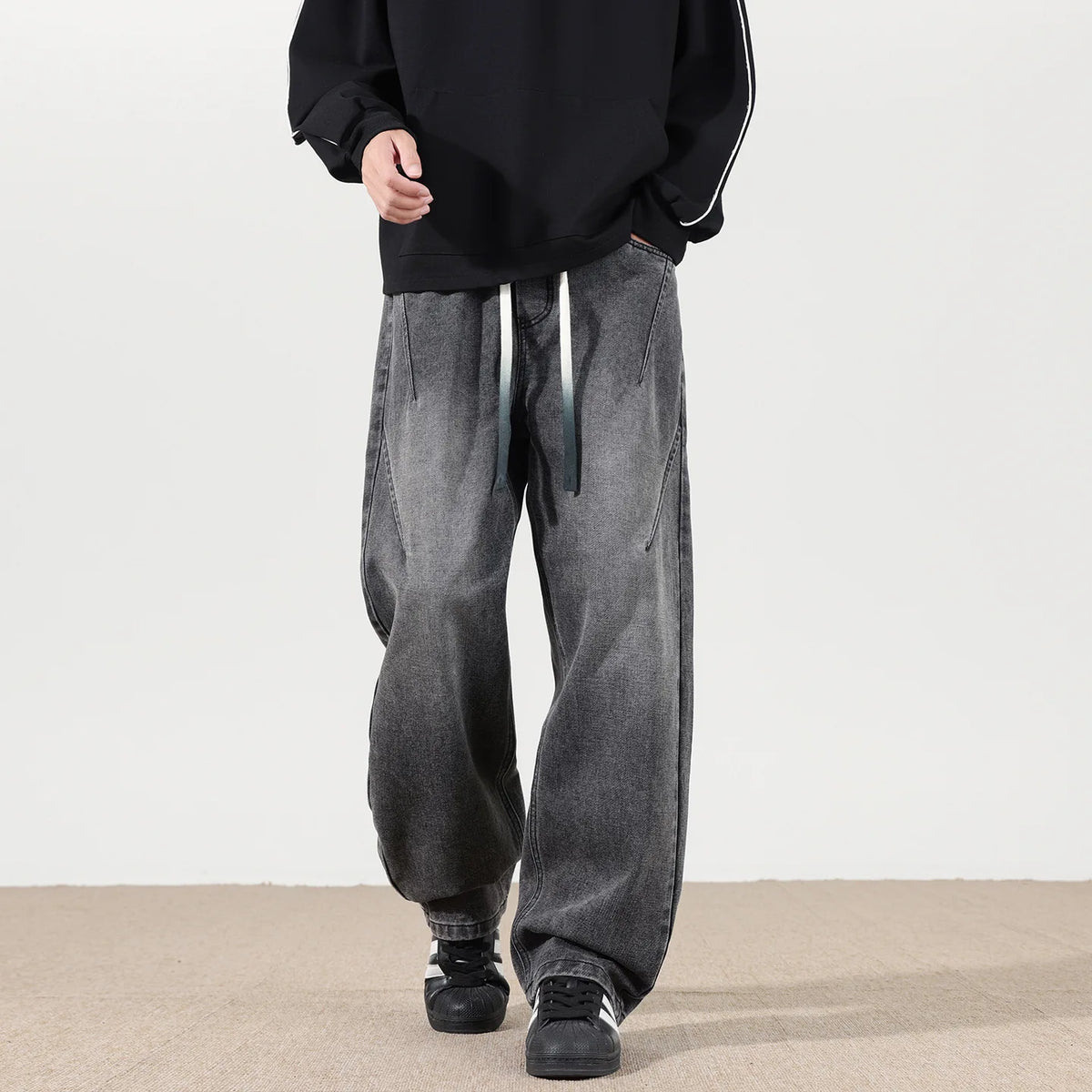 Jean Oversize Homme Noir