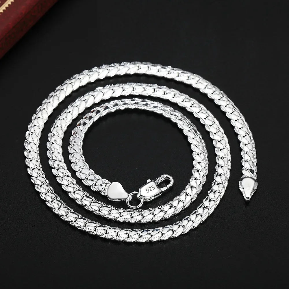 Collier Chaîne Argentée 6 mm