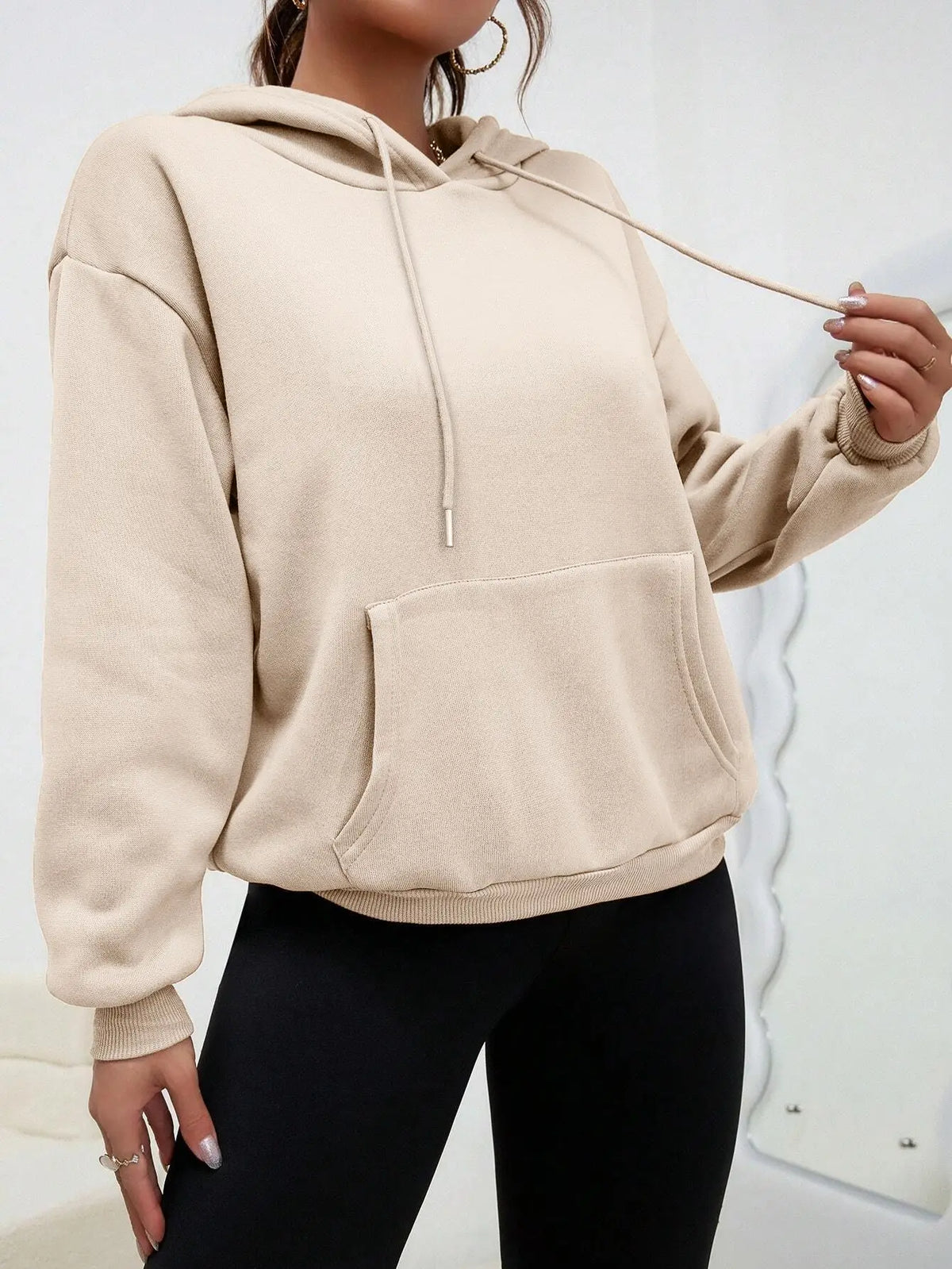 Sweat à Capuche Femme Uni – Style Décontracté