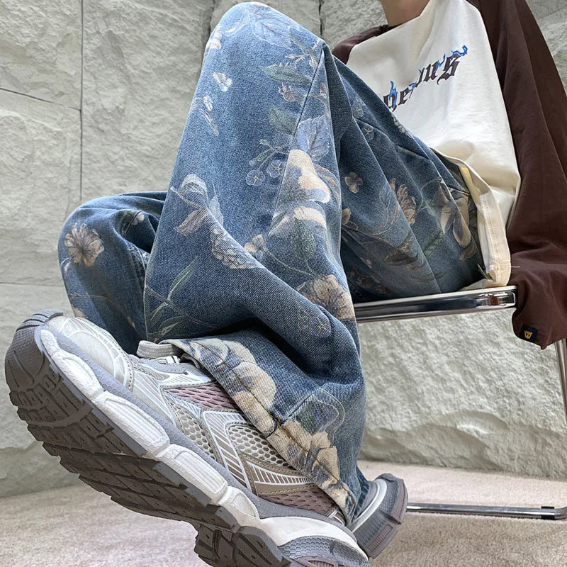 Jean Large Imprimé Homme
