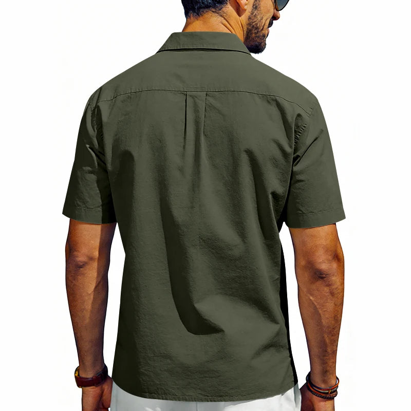 Chemise de Travail Homme – Manches Courtes à Double Poche