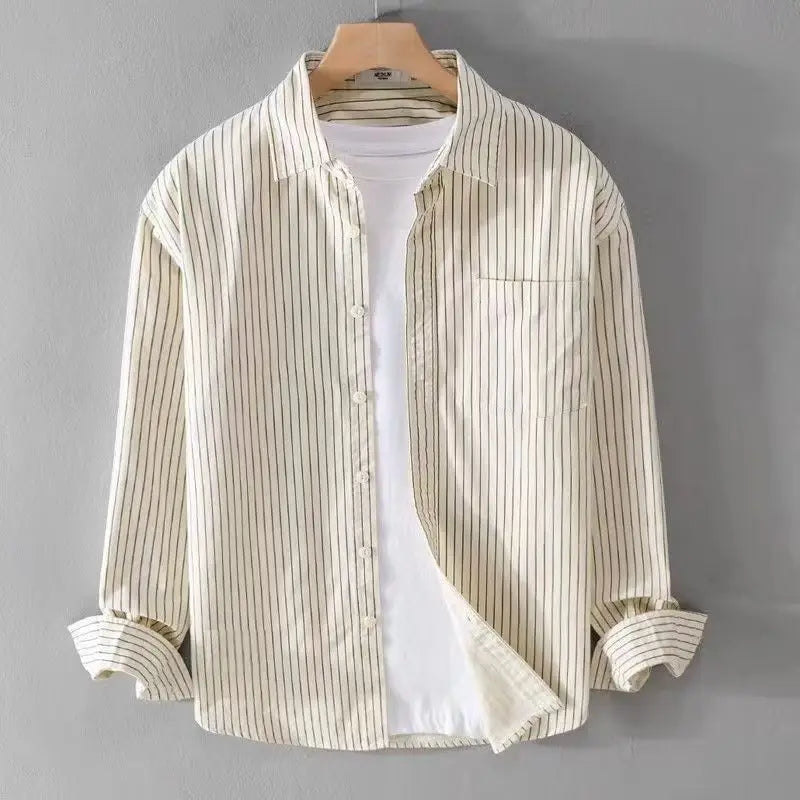 Chemise Rayée Japonaise Homme – Manches Longues